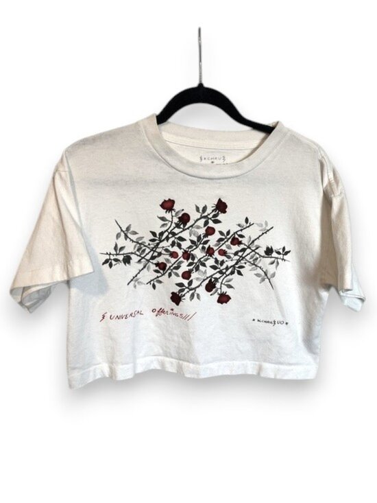 Urban Outfitters Tops - Urban Outfitters x KCHAU 'Universal Offerings' Rose Graphic Crop Tee, Size M